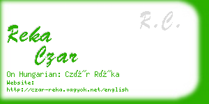 reka czar business card